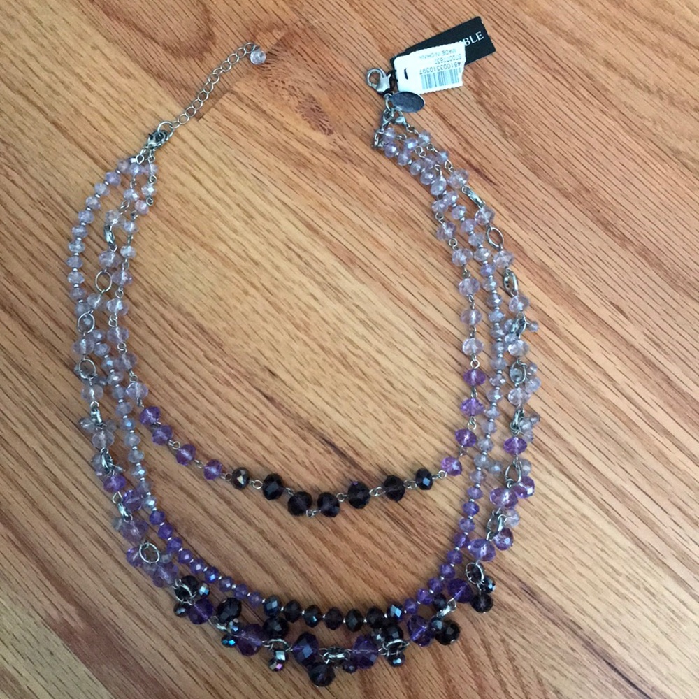 NWT White House Black Market Purple Necklace